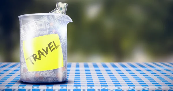 Lehet pénzzel és utazás üzenetek — Stock Fotó