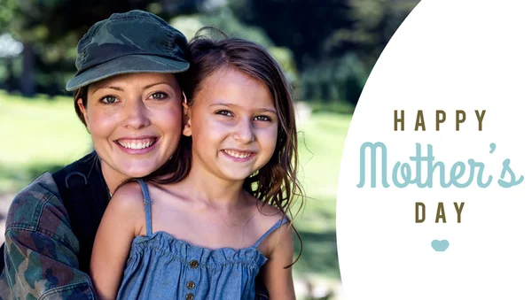 Composite image of mothers day greeting — Stock Photo, Image