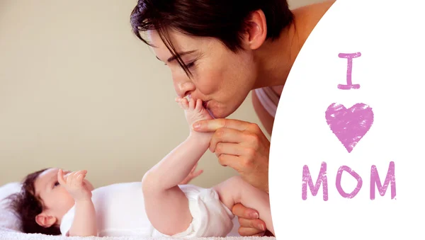 Immagine composita di saluto di giorno di madri — Foto Stock