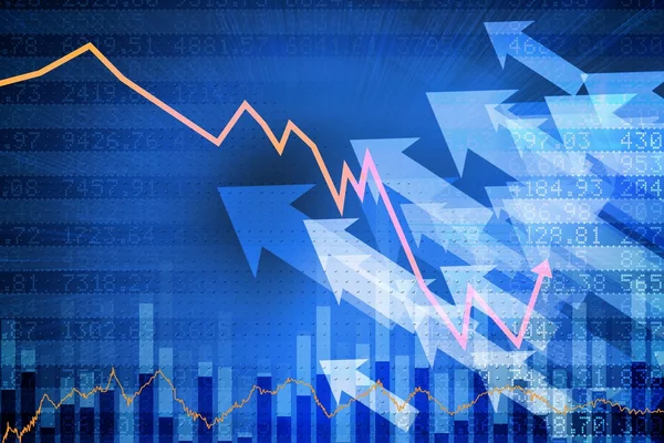 Financiële achtergrond blauw — Stockfoto