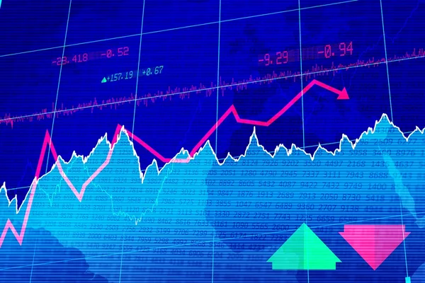 Finansal arka plan mavi — Stok fotoğraf