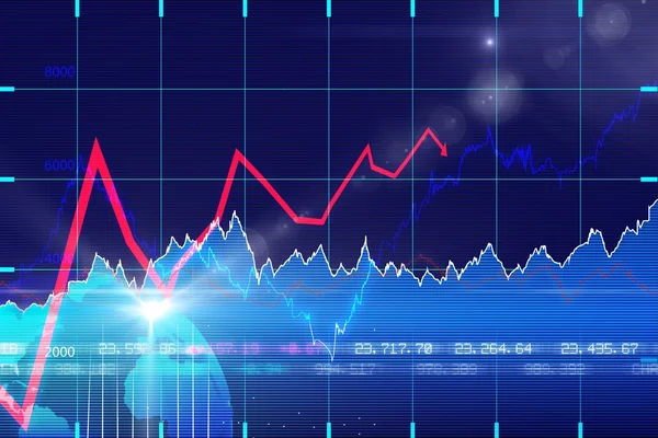 Finansal arka plan mavi — Stok fotoğraf