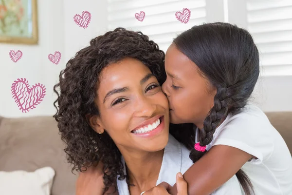 Immagine composita di cuori rossi — Foto Stock