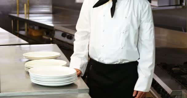 Handsome chef doing an okay gesture — Stock Video