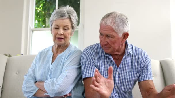 Pareja de ancianos discutiendo — Vídeos de Stock