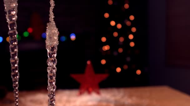 Animation de l'équilibrage des couronnes de Noël — Video