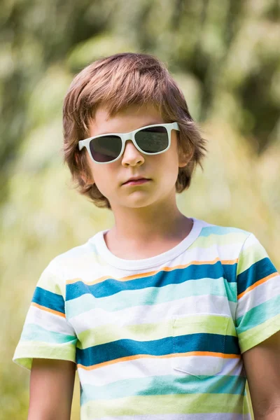 Un niño pequeño lleva gafas de sol. —  Fotos de Stock