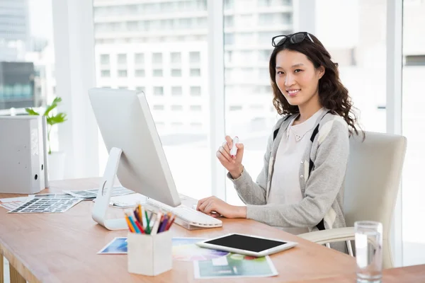 A business woman is working — Stock Photo, Image