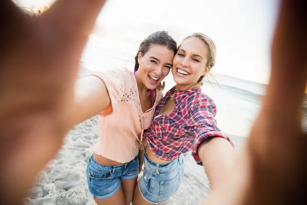 Smiling friends taking a selfie — Stock Photo, Image