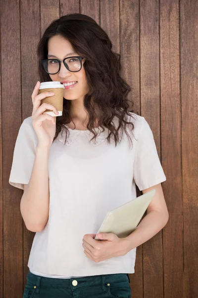 A business woman is standing — Stock Photo, Image