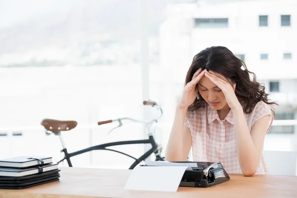 Thoughtful hipster woman — Stock Photo, Image