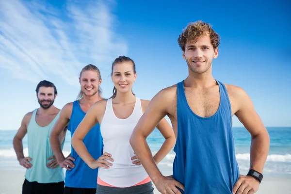 Friends standing in a row — Stock Photo, Image