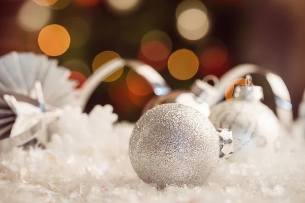 Vue de près extrême des boules blanches — Photo