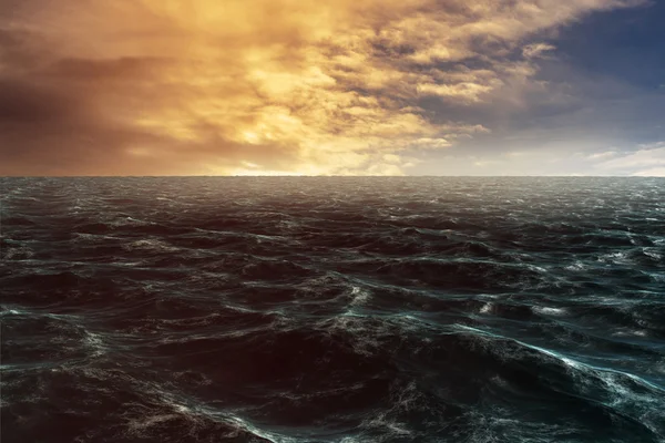 Composite image of rough blue ocean — Stock Photo, Image