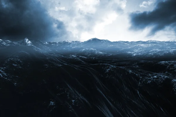 Imagem composta de oceano azul áspero — Fotografia de Stock