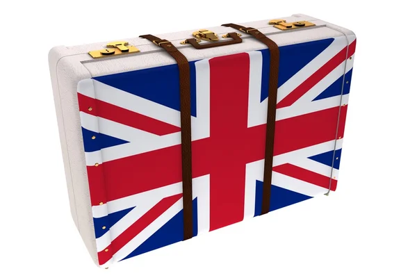 Composite image of british suitcase — Stock Photo, Image