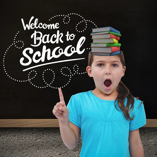 Girl shaking finger saying no to the camera — Stock Photo, Image