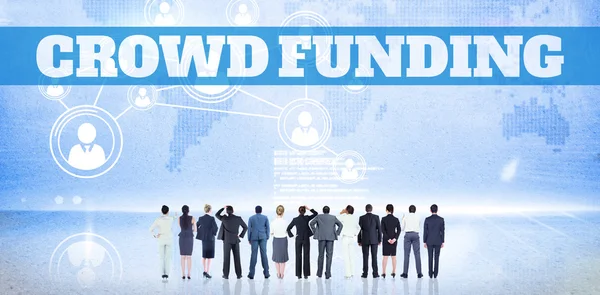 Slovo crowdfunding proti Bílému pozadí — Stock fotografie