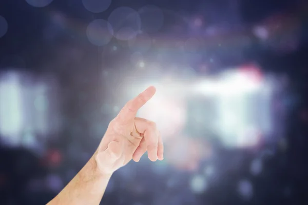 Businessmans hand wijzen in shirt — Stockfoto