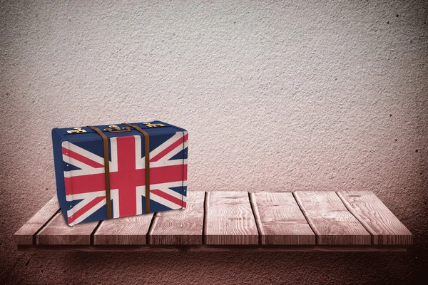 Walizka Flaga Wielkiej Brytanii — Zdjęcie stockowe