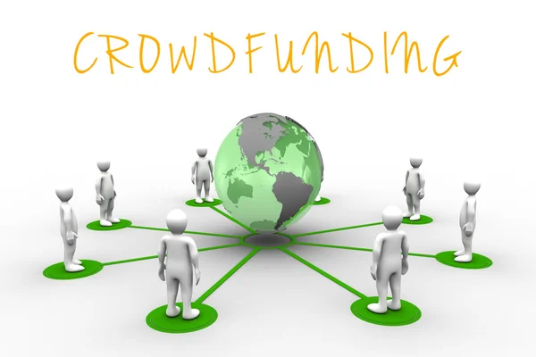 Immagine composita della parola crowdfunding — Foto Stock