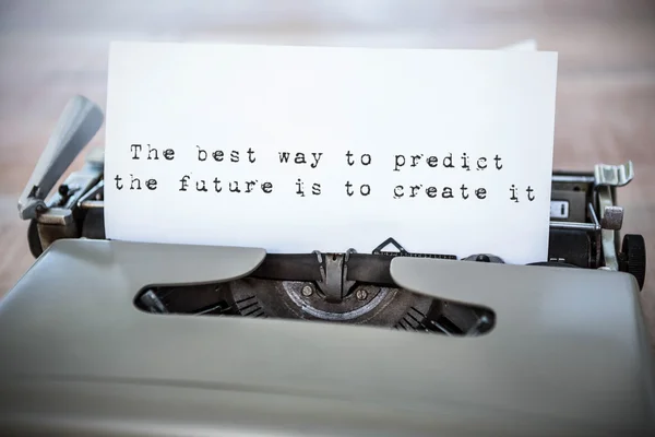 Composite image of the best way to predict the future is to create it message — Stock Photo, Image