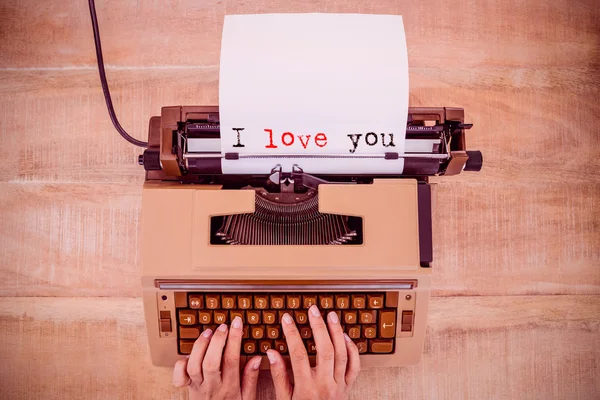 Sentence i love you against white background — Stock Photo, Image