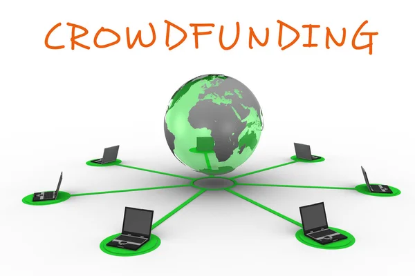 Composite image of the word crowdfunding — Stock Photo, Image