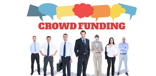 Λέξη crowdfunding λευκό φόντο — Φωτογραφία Αρχείου