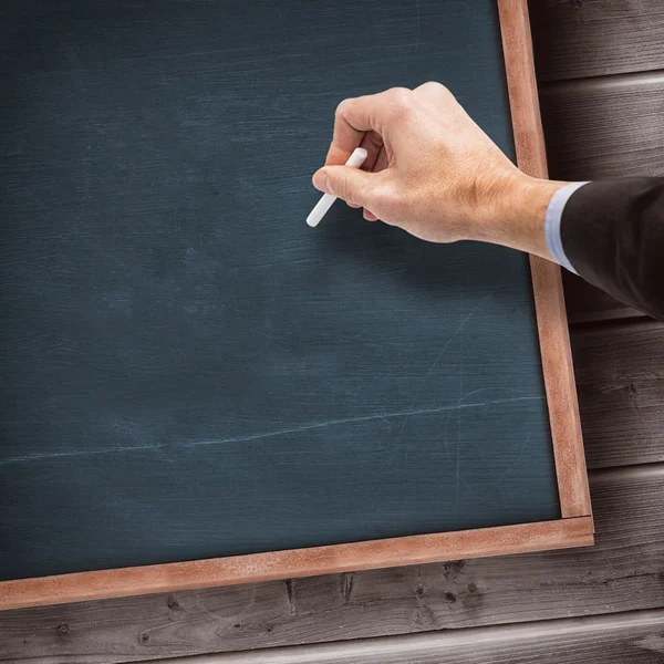 Escritura a mano con tiza blanca — Foto de Stock