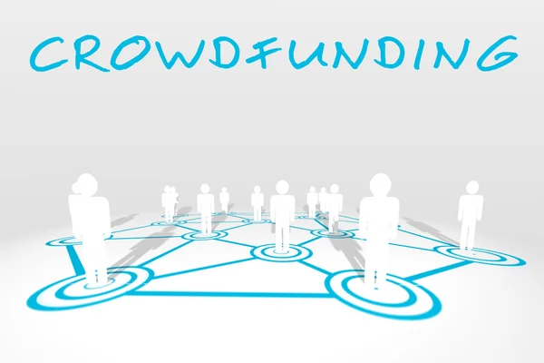 Composite image of the word crowdfunding — Stock Photo, Image