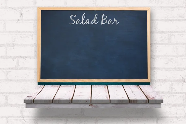 Zusammengesetztes Bild der Salatbar-Botschaft — Stockfoto