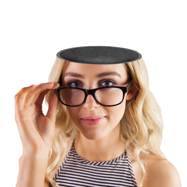 Portrait of gorgeous blonde hipster — Stock Photo, Image