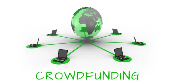 Immagine composita della parola crowdfunding — Foto Stock