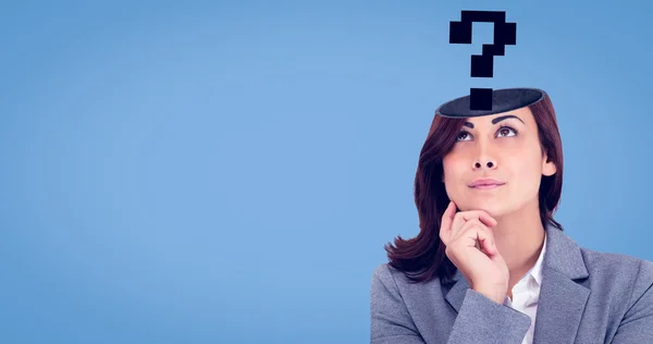 Composite image of  focused businesswoman — Stock Photo, Image