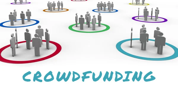 Immagine composita della parola crowdfunding — Foto Stock