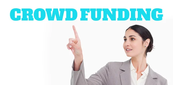 Palabra crowdfunding contra fondo blanco —  Fotos de Stock