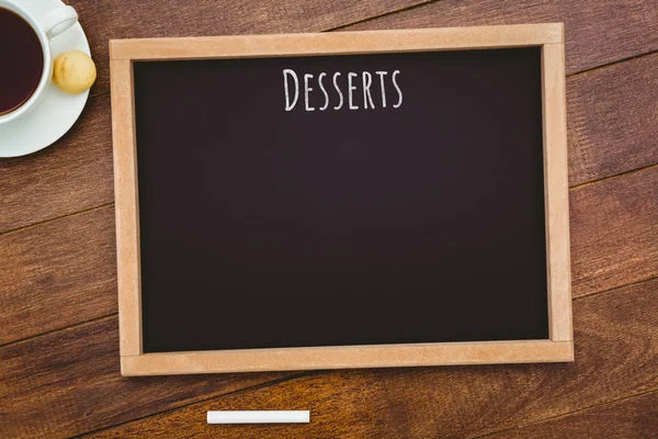 Zusammengesetzte Bild von Desserts Nachricht — Stockfoto