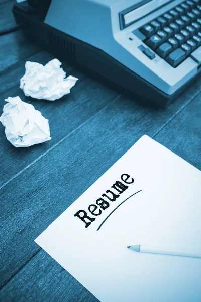Composite image of the word resume — Stock Photo, Image