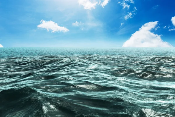 粗糙的蓝色海洋 — 图库照片