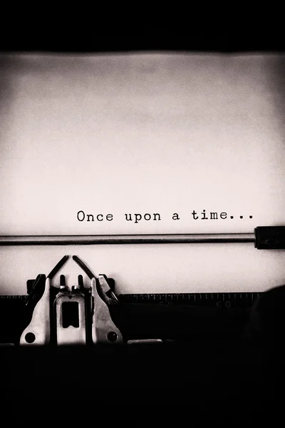 Once upon a time message on typewriter — Stock Photo, Image