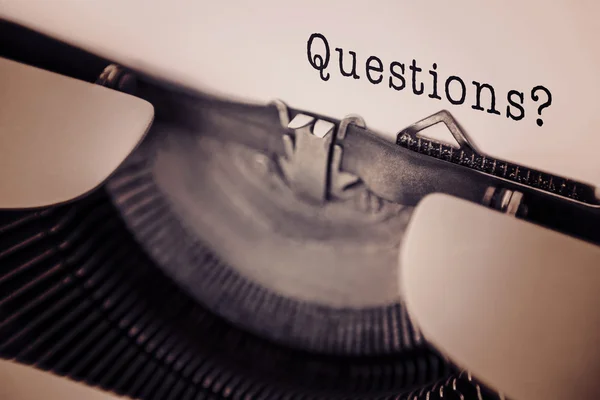 Questions? message on printer — Stock Photo, Image