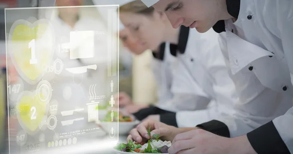 Salata yapma mutfak mutfak sınıfı — Stok fotoğraf