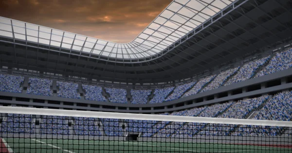 Цифровое изображение теннисного корта — стоковое фото