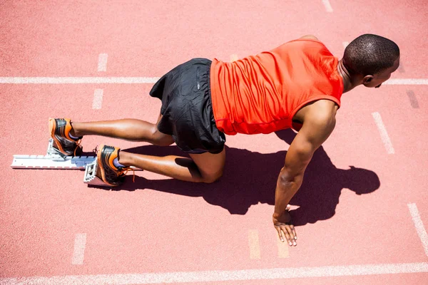 Atleta pronto para correr — Fotografia de Stock