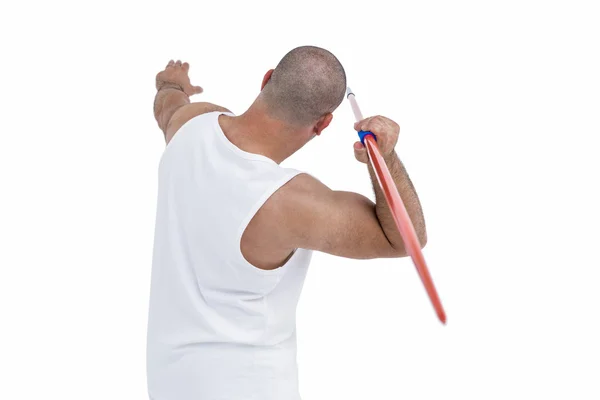 Atleta se preparando para lançar dardo — Fotografia de Stock