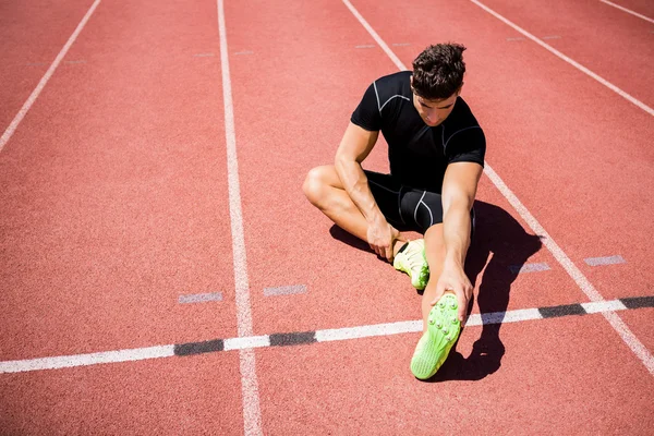 Sportovec se zahříval na — Stock fotografie