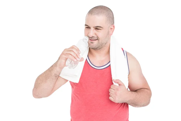 Athlete with towel around neck — Stock Photo, Image