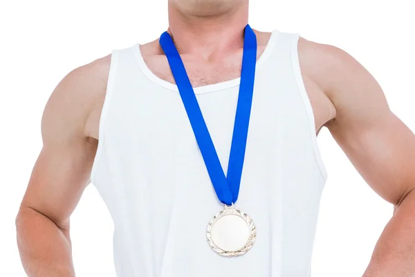 Idrottsman med OS-medalj — Stockfoto