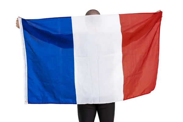 Atleta con bandera nacional de Francia — Foto de Stock